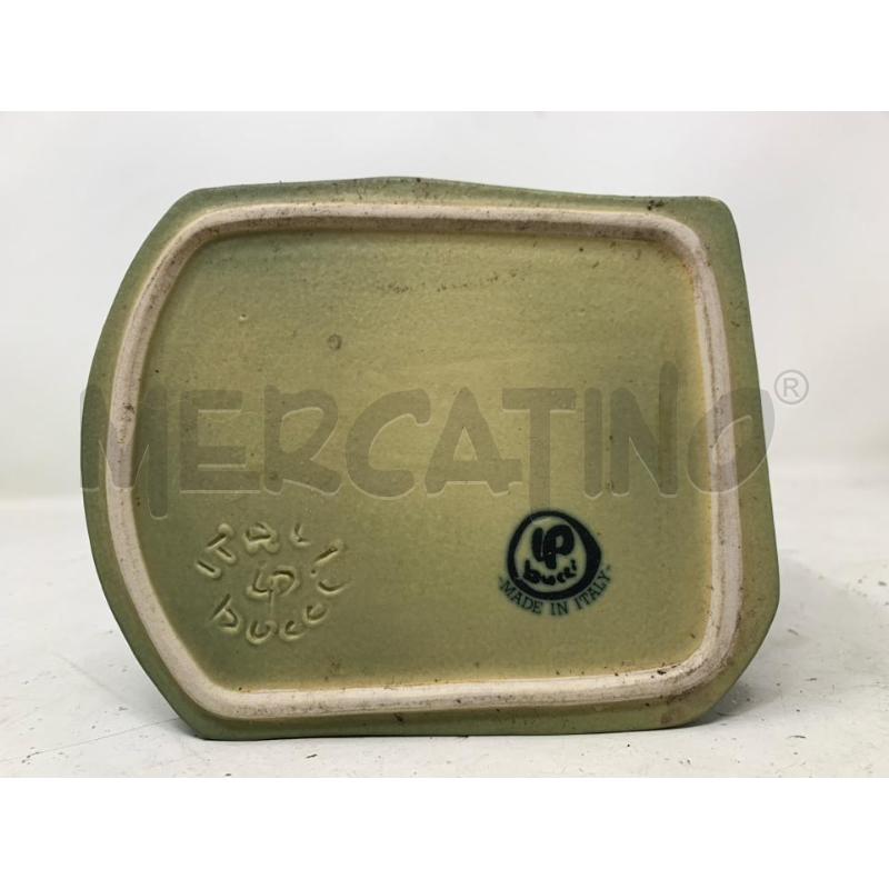 VASO CERAMICA FRANCO BUCCI QUADRANGOLARE VERDE | Mercatino dell'Usato Roma re di roma 4