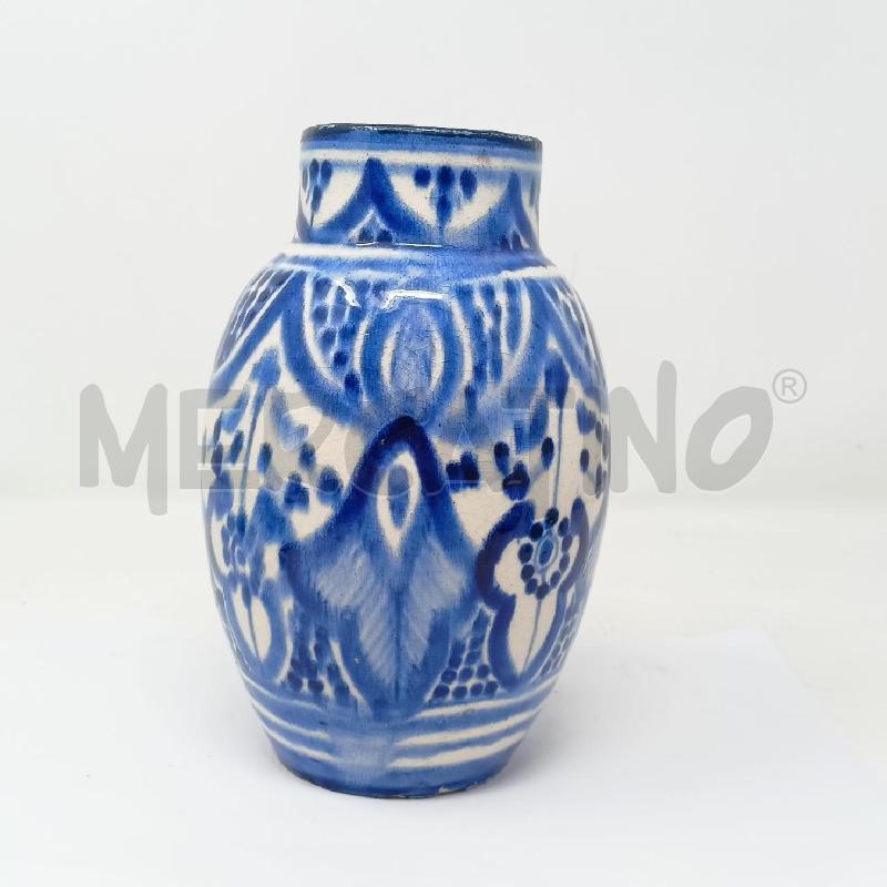 VASO CERAMICA MAROCCHINA DEC BLU  | Mercatino dell'Usato Roma re di roma 1
