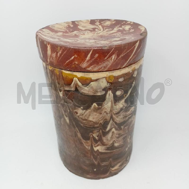 VASO CERAMICA SMALTATA EFFETTO COLATURE MARRONE CREMA  | Mercatino dell'Usato Roma re di roma 1