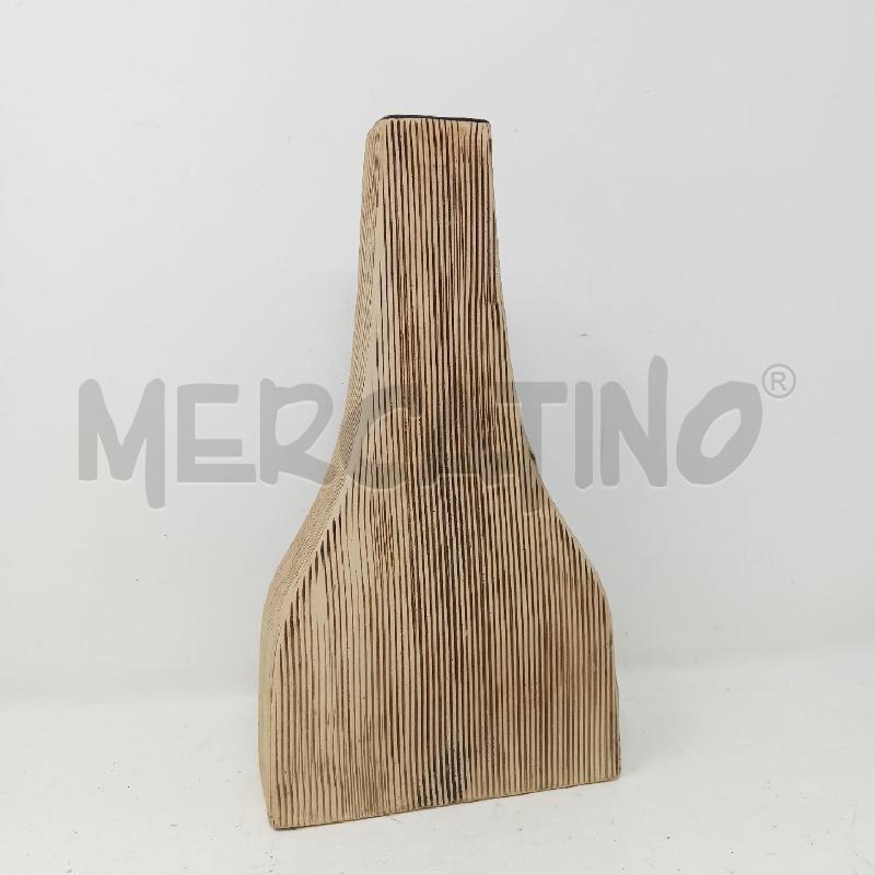 VASO CERAMICA SQUADRATO LINEE BEIGE NERO  | Mercatino dell'Usato Roma re di roma 1
