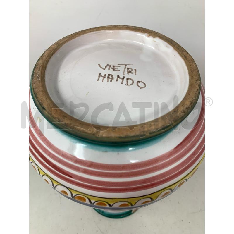 VASO CERAMICA VIETRI BLU UOMO DONNA BORDO AZZURRO DIFETTO | Mercatino dell'Usato Roma re di roma 4