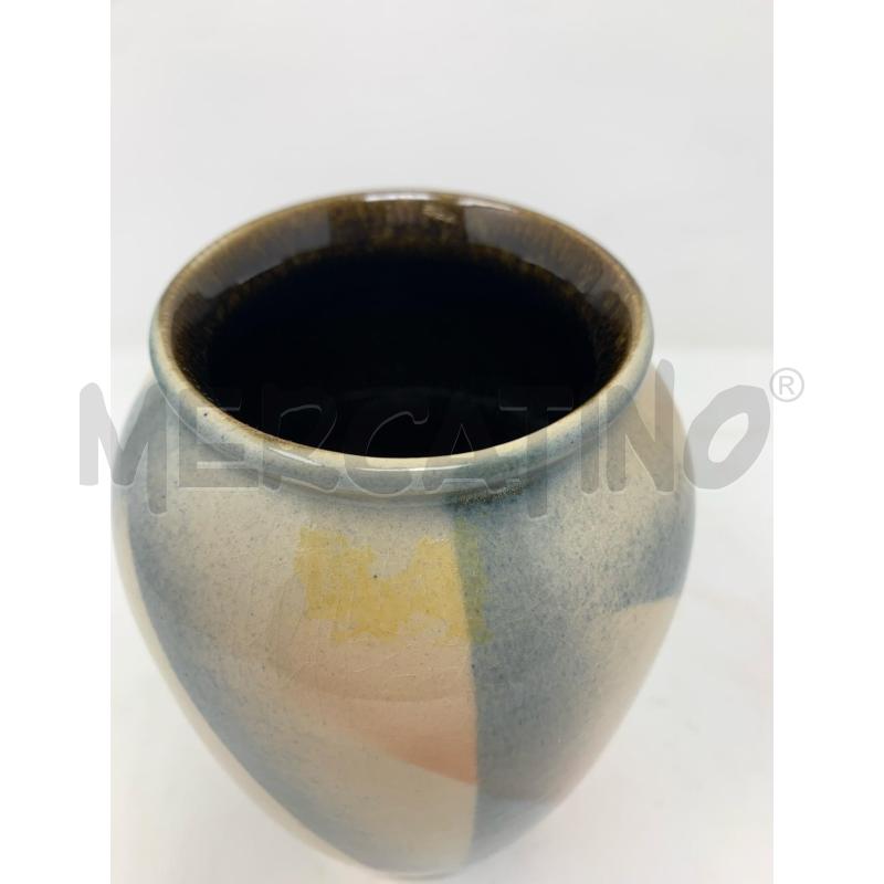 VASO CERAMICA WEST GERMANY BAY AEROGRAFATO CELESTE  | Mercatino dell'Usato Roma re di roma 2