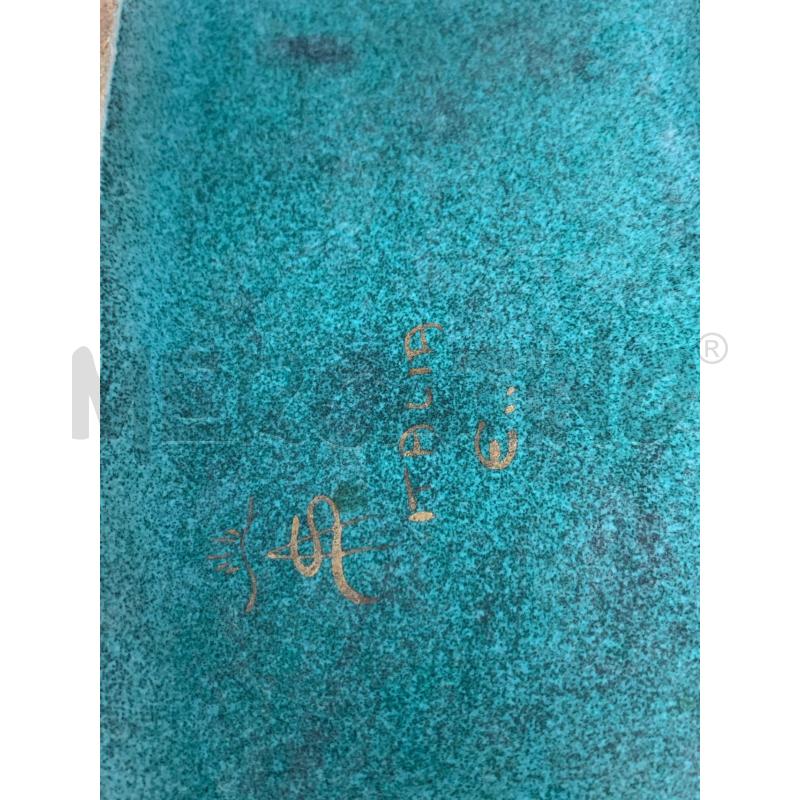 VASO CERAMICA '50 RETTANG FIORI FONDO VERDE B.DORAT | Mercatino dell'Usato Roma re di roma 5