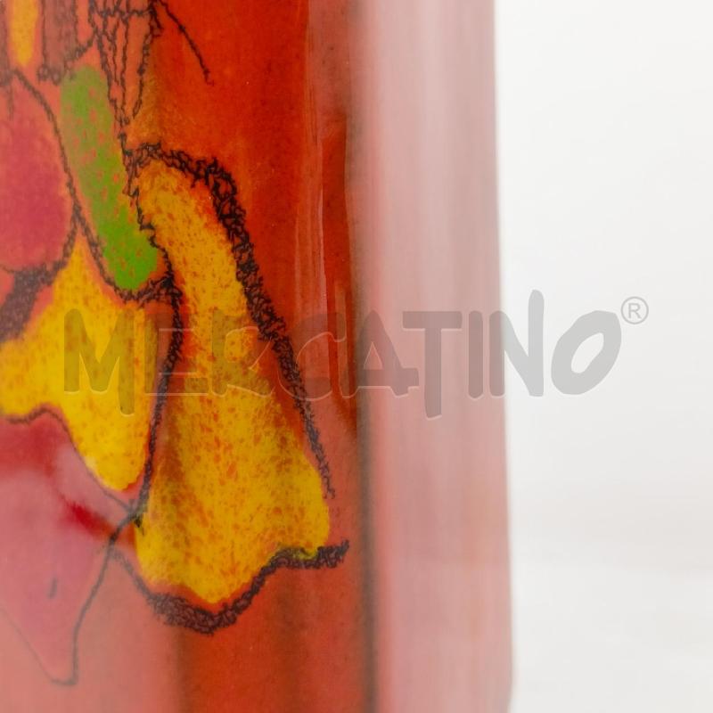 VASO CERAMICA  VARZOLI TRANGOLARE ARARANCIONE CASETTA | Mercatino dell'Usato Roma re di roma 5