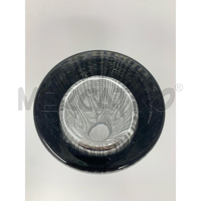 VASO CILINDRICO VETRO EGIZIA LINEARE NERO | Mercatino dell'Usato Roma re di roma 5