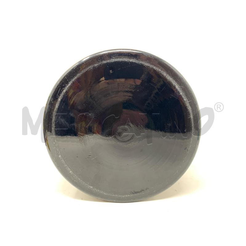 VASO CILINDRICO VETRO NERO SPIRALE SILVER A FASCE  | Mercatino dell'Usato Roma re di roma 5