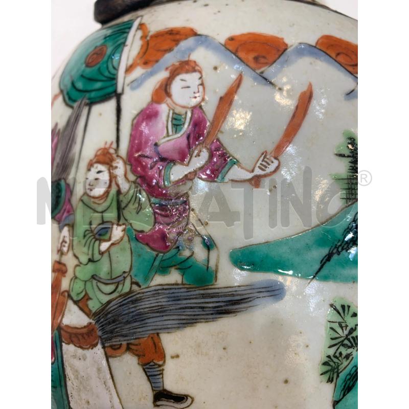 VASO CINESE CERAMICA DECORO CORTIGIANI 2 MANICI CANI FO | Mercatino dell'Usato Roma re di roma 4