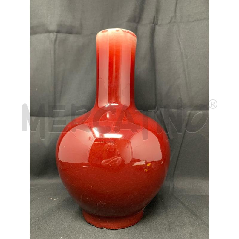 VASO CINESE ROSSO PORCELLANA  | Mercatino dell'Usato Roma re di roma 1