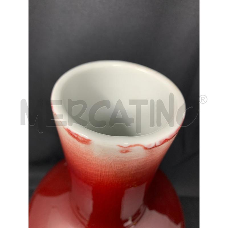 VASO CINESE ROSSO PORCELLANA  | Mercatino dell'Usato Roma re di roma 2