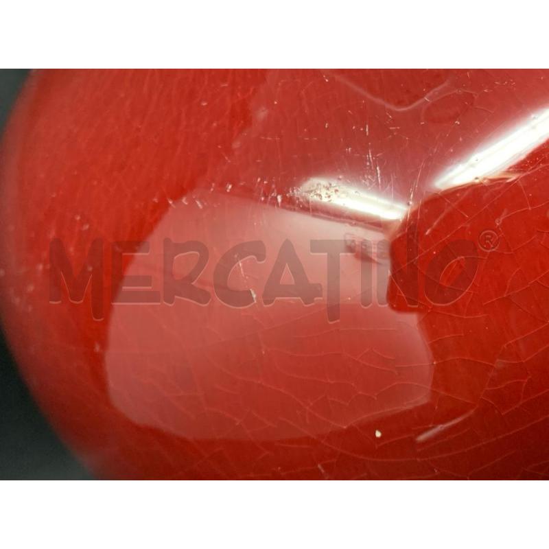 VASO CINESE ROSSO PORCELLANA  | Mercatino dell'Usato Roma re di roma 3
