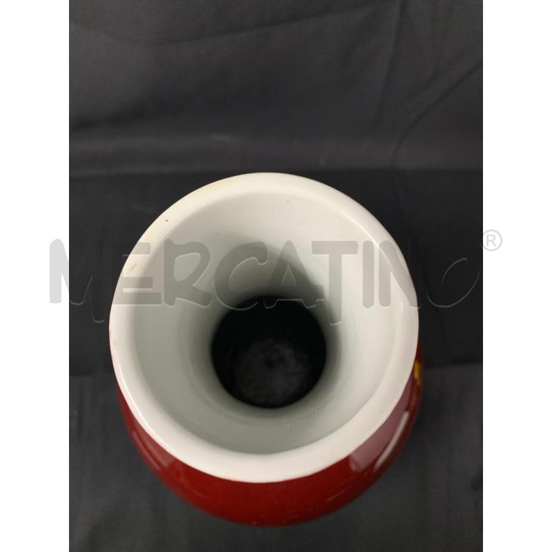 VASO CINESE ROSSO PORCELLANA  | Mercatino dell'Usato Roma re di roma 5