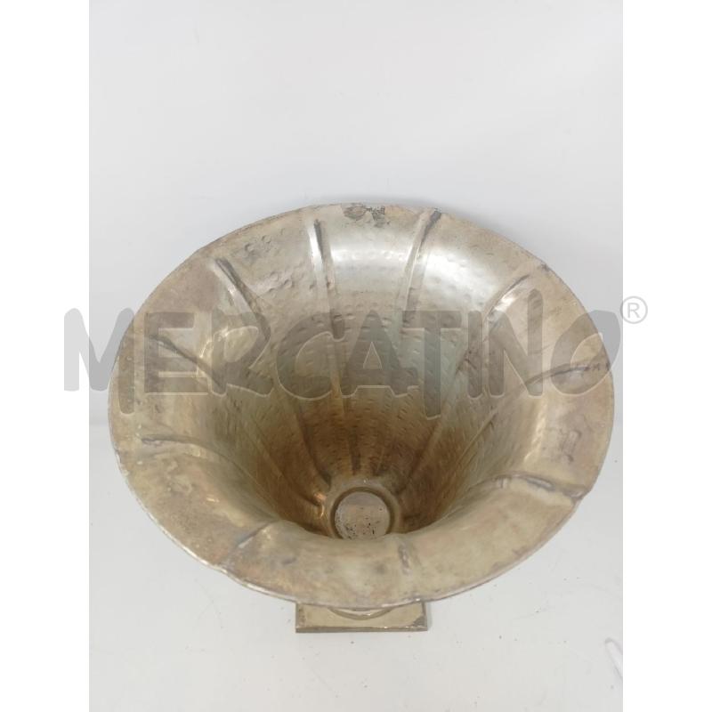 VASO JORDAN SHEFFIELD COPPA BASE QUADRATA MARTELLATA 33CM | Mercatino dell'Usato Roma re di roma 3
