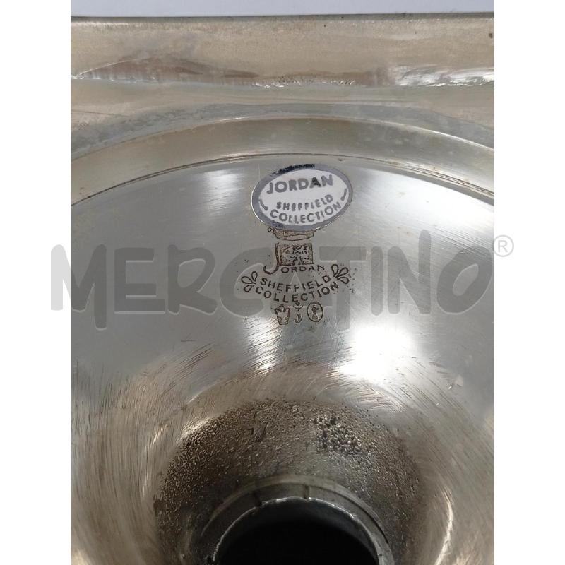 VASO JORDAN SHEFFIELD COPPA BASE QUADRATA MARTELLATA 33CM | Mercatino dell'Usato Roma re di roma 5