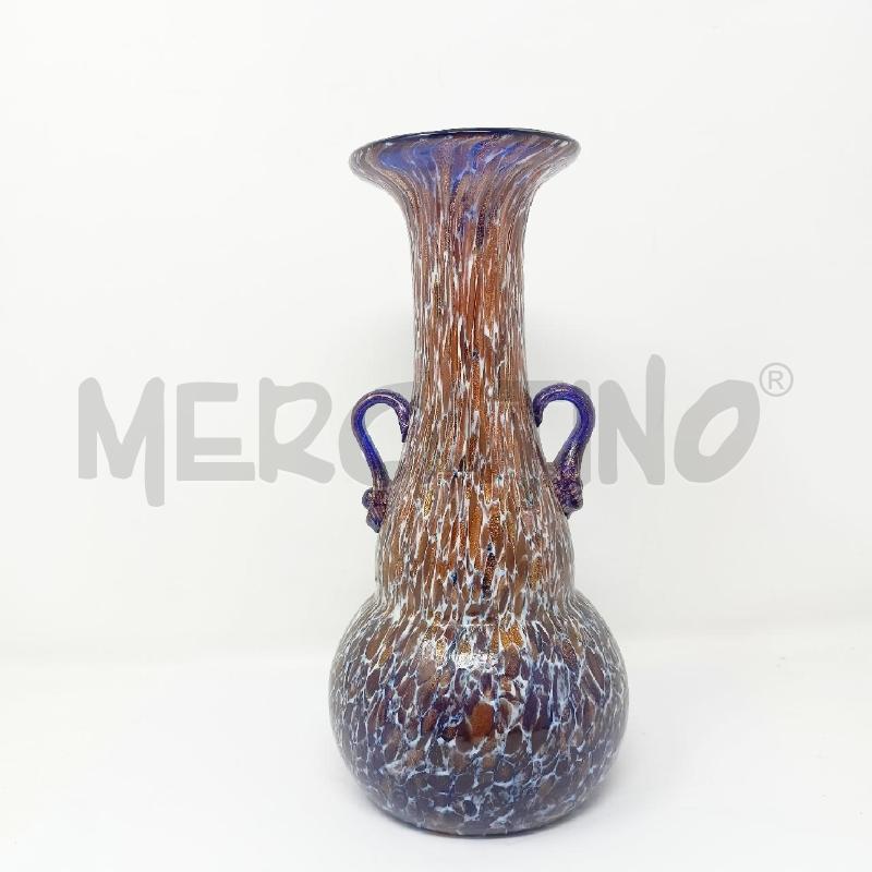 VASO MURANO DEC ORO BIANCO MANICI BLU | Mercatino dell'Usato Roma re di roma 1