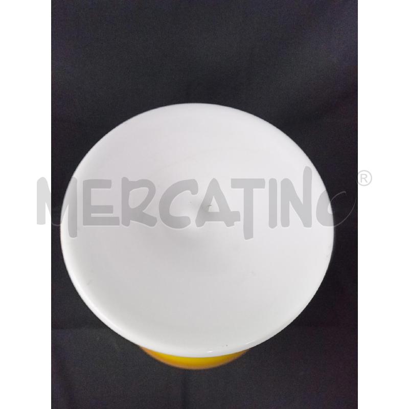VASO OPALINA DEC TRAMONTO PALME NERE BORDI AZZURRI  | Mercatino dell'Usato Roma re di roma 4