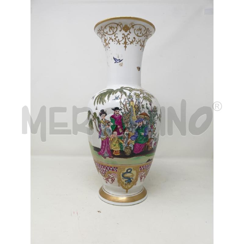 VASO PORCELLANA GHEISHE TE UCCELLINI CORDI DORATI | Mercatino dell'Usato Roma re di roma 1