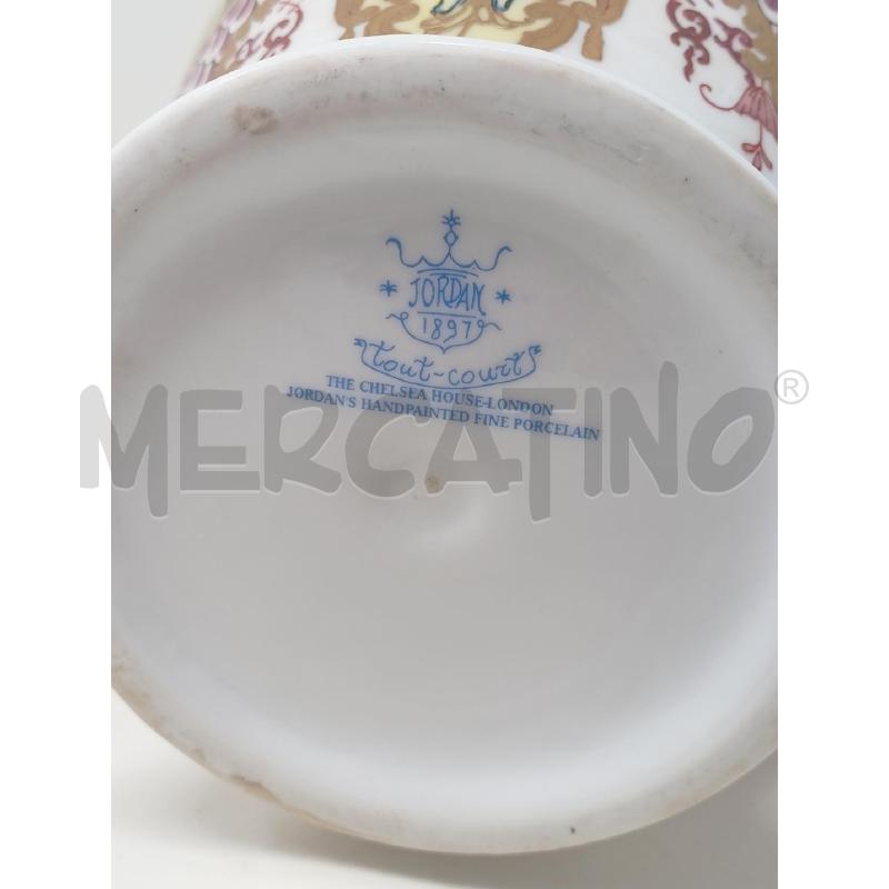 VASO PORCELLANA GHEISHE TE UCCELLINI CORDI DORATI | Mercatino dell'Usato Roma re di roma 3