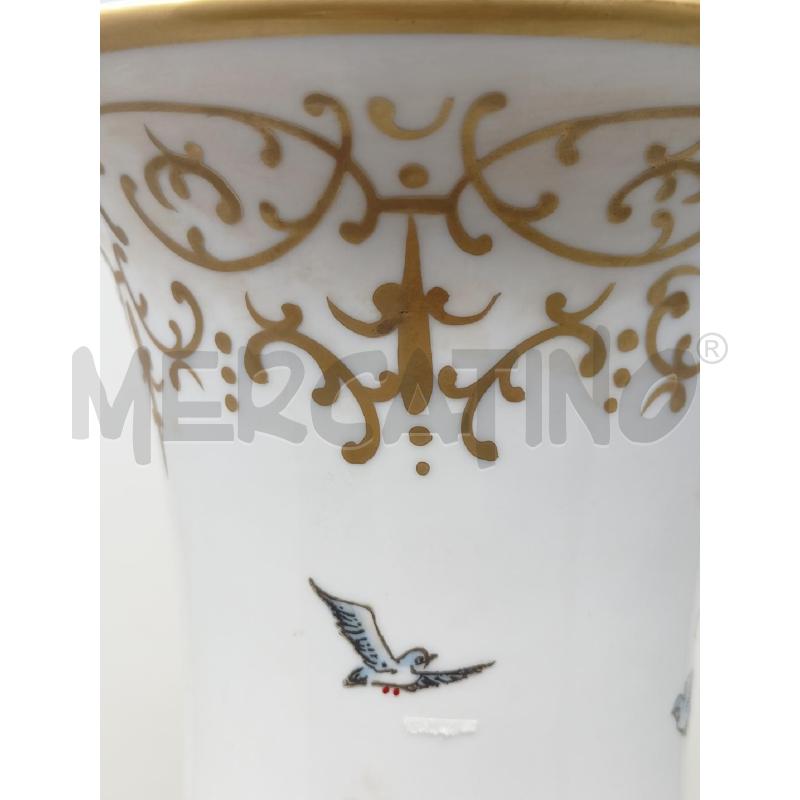 VASO PORCELLANA GHEISHE TE UCCELLINI CORDI DORATI | Mercatino dell'Usato Roma re di roma 5