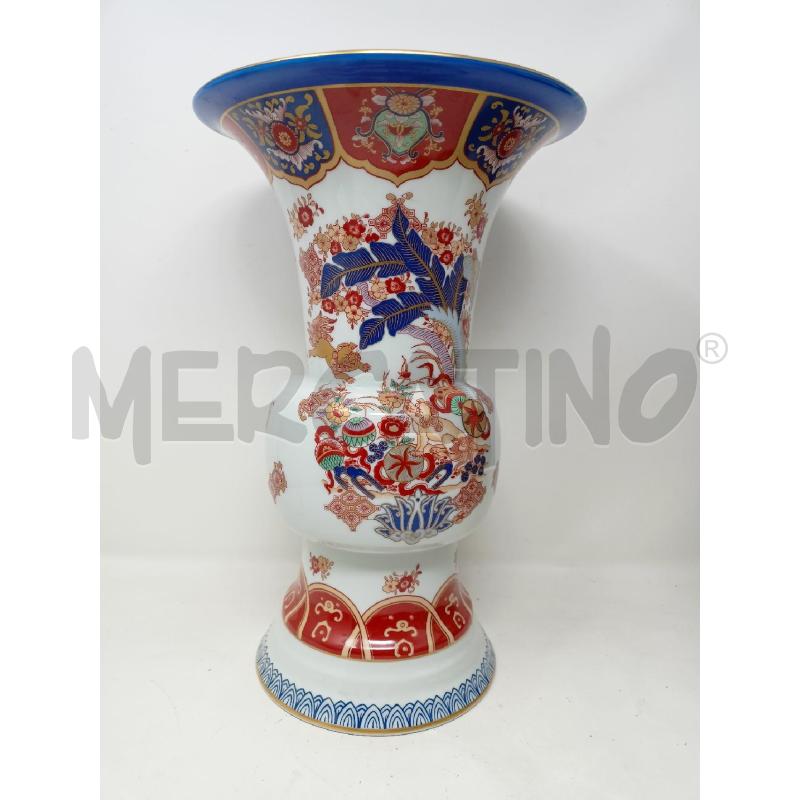 VASO PORCELLANA VISTA ALEGRE DEC ROSSI BLU BORDI DORATI  | Mercatino dell'Usato Roma re di roma 1