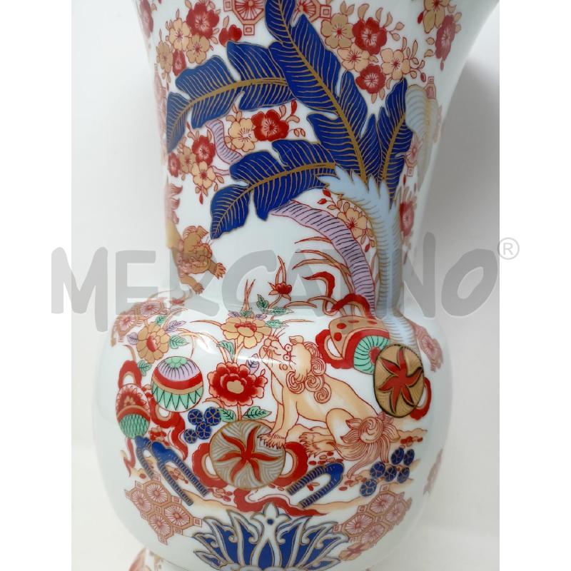 VASO PORCELLANA VISTA ALEGRE DEC ROSSI BLU BORDI DORATI  | Mercatino dell'Usato Roma re di roma 2