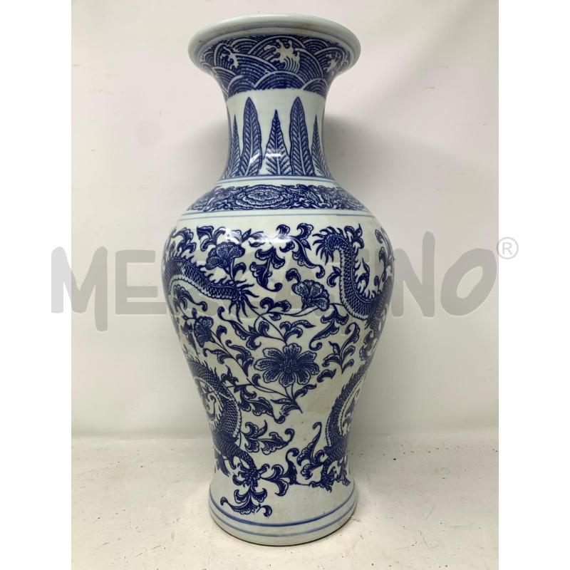 VASO PORC CINESE DEC DRAGONE BLU | Mercatino dell'Usato Roma re di roma 1