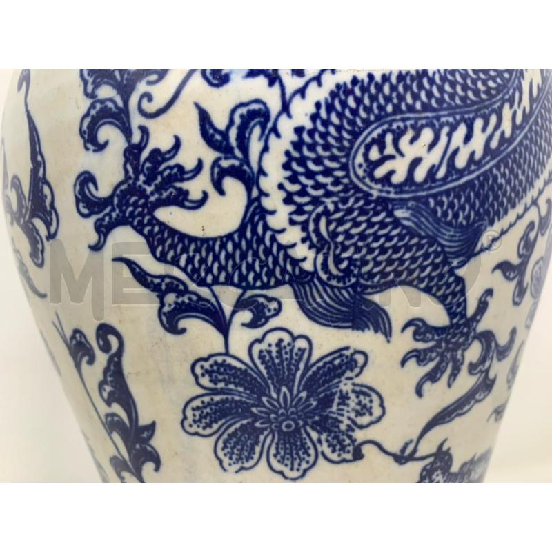 VASO PORC CINESE DEC DRAGONE BLU | Mercatino dell'Usato Roma re di roma 2