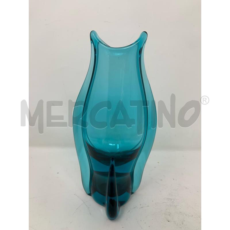 VASO SCANDINAVO TURCHESE LINEE MORBIDE  | Mercatino dell'Usato Roma re di roma 1