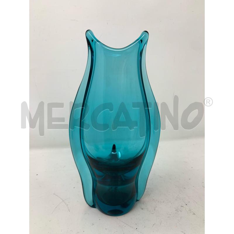 VASO SCANDINAVO TURCHESE LINEE MORBIDE  | Mercatino dell'Usato Roma re di roma 3