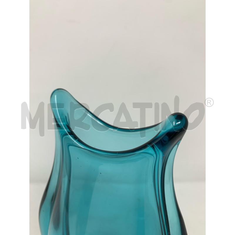 VASO SCANDINAVO TURCHESE LINEE MORBIDE  | Mercatino dell'Usato Roma re di roma 4