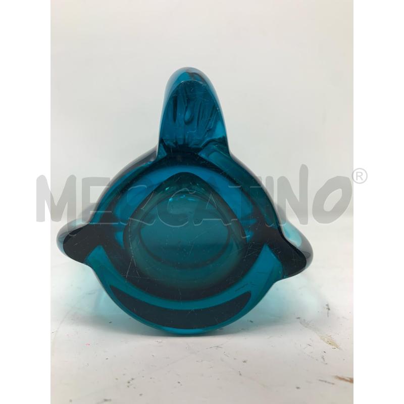 VASO SCANDINAVO TURCHESE LINEE MORBIDE  | Mercatino dell'Usato Roma re di roma 5
