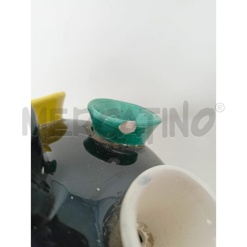 VASO TULIPANO CERAMICA FONDO NERO 6 BOCCHE | Mercatino dell'Usato Roma re di roma 3