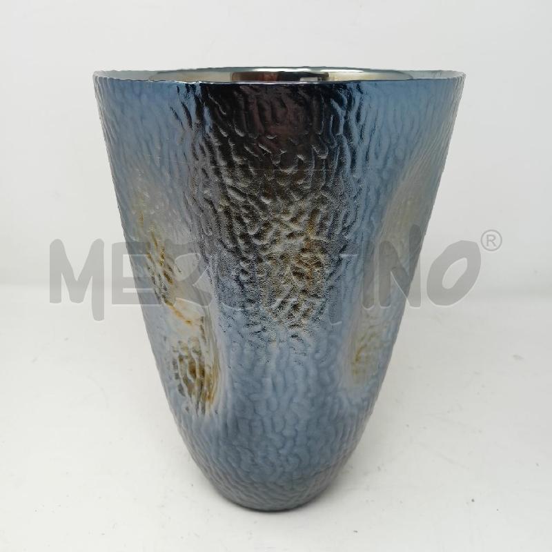 VASO VETRO MURANO BLU YALOS INTERNO SPECCHIATO  | Mercatino dell'Usato Roma re di roma 1