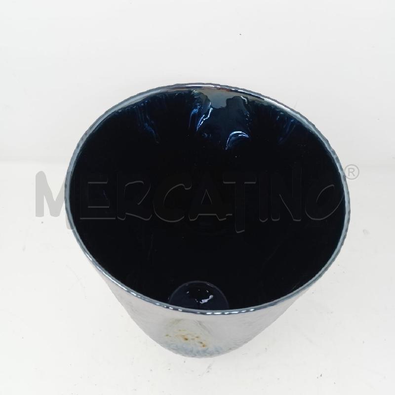 VASO VETRO MURANO BLU YALOS INTERNO SPECCHIATO  | Mercatino dell'Usato Roma re di roma 4