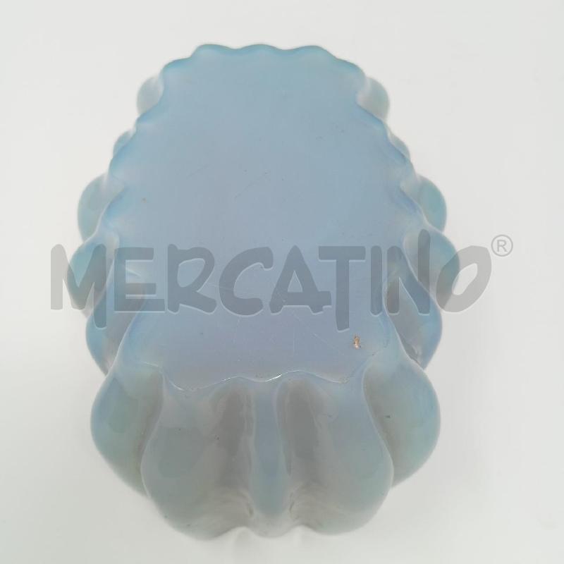 VASO VETRO OPALESCENTE COSTOLATO EPOCA | Mercatino dell'Usato Roma re di roma 3