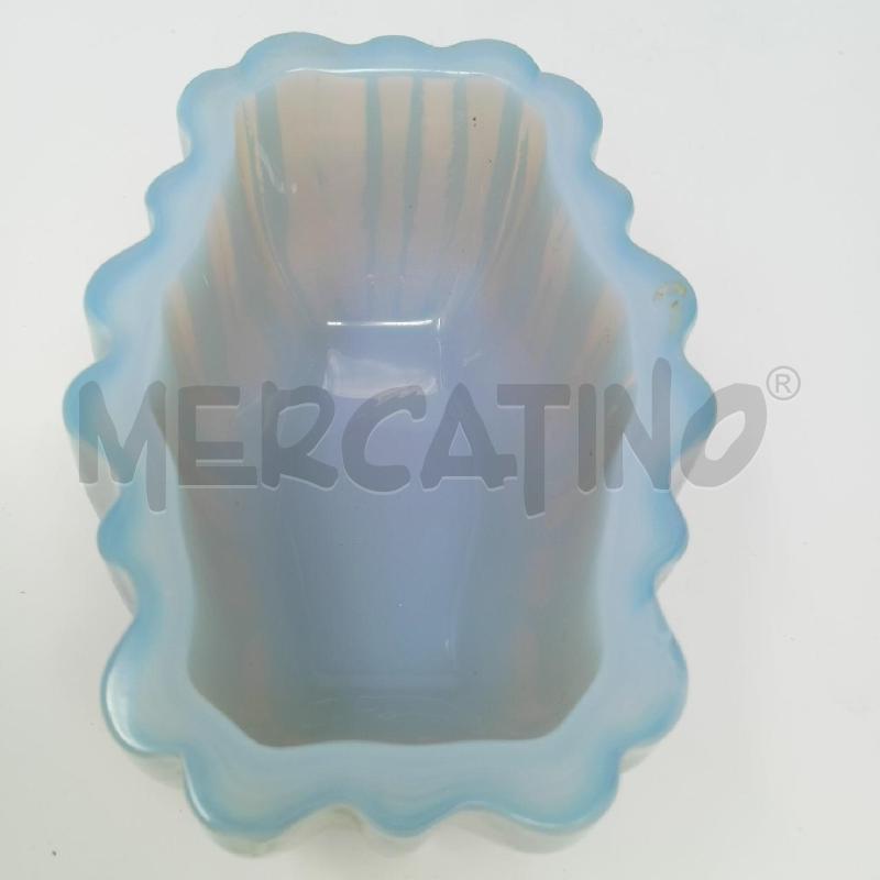 VASO VETRO OPALESCENTE COSTOLATO EPOCA | Mercatino dell'Usato Roma re di roma 4