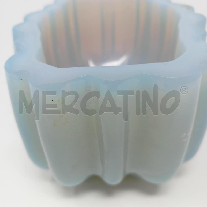 VASO VETRO OPALESCENTE COSTOLATO EPOCA | Mercatino dell'Usato Roma re di roma 5