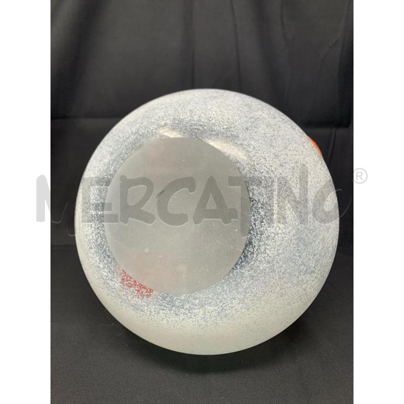 VASO VETRO SCAVO MANCI ARANCIONI  | Mercatino dell'Usato Roma re di roma 5
