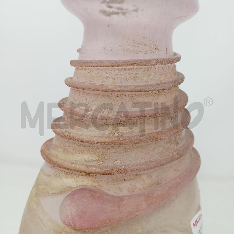 VASO VETRO SCAVO ROSA COLATURA SPIRALE  | Mercatino dell'Usato Roma re di roma 2