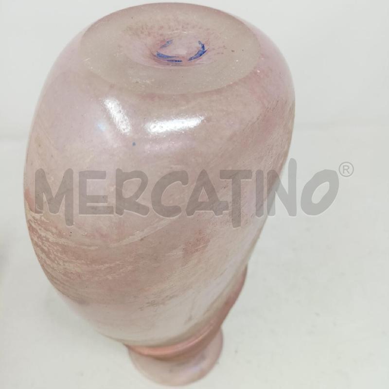 VASO VETRO SCAVO ROSA COLATURA SPIRALE  | Mercatino dell'Usato Roma re di roma 4