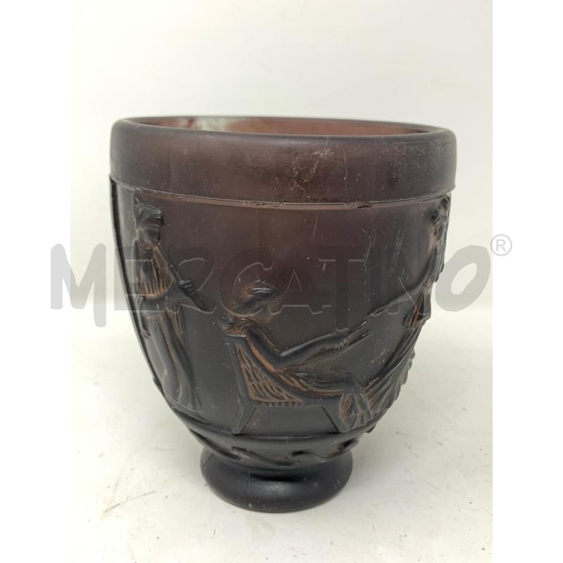 VASO VETRO SCURO GEORGES DE FEURE DECORO SCENA MITOLOGICA | Mercatino dell'Usato Roma re di roma 1