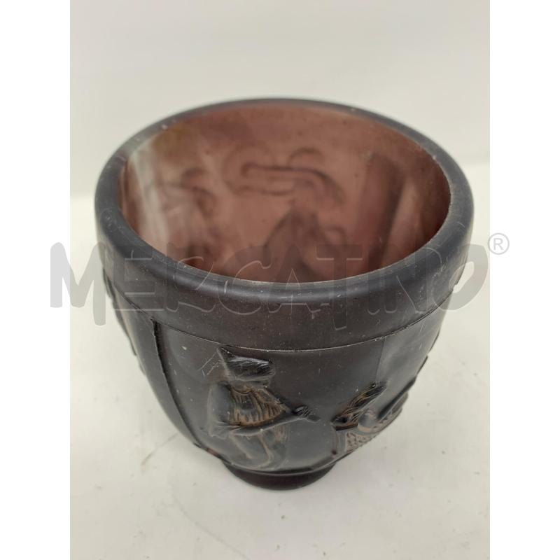 VASO VETRO SCURO GEORGES DE FEURE DECORO SCENA MITOLOGICA | Mercatino dell'Usato Roma re di roma 5
