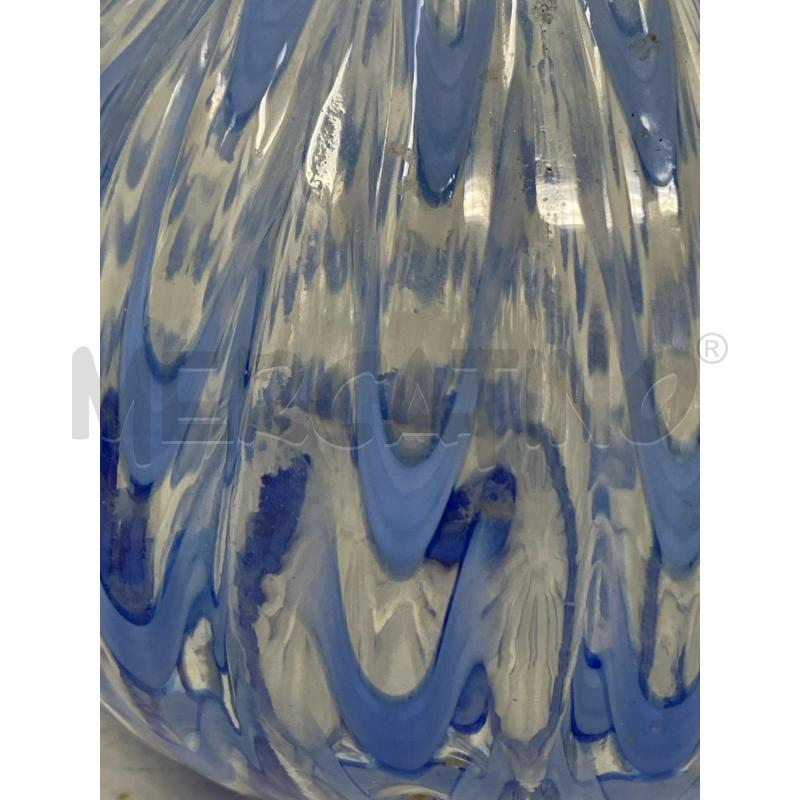 VASO VETRO SOF STRIAT AZZURRO | Mercatino dell'Usato Roma re di roma 4
