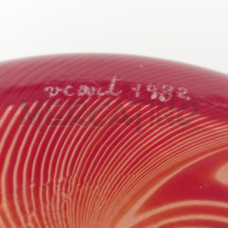 VASO VETRO VEART TRASPARENTE CANNUCCE ARANCIONI DIF   | Mercatino dell'Usato Roma re di roma 4