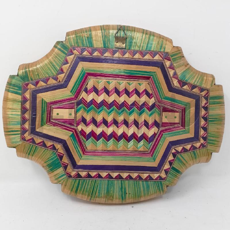 VASSOIO LEGNO INTRECCIATO ANNI '30 RAFF MUSICANTI | Mercatino dell'Usato Roma re di roma 4