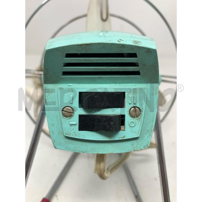 VENTILATORE VINTAGE NEOVOLTA AZZURRO STRUTTURA METALLO  | Mercatino dell'Usato Roma re di roma 5