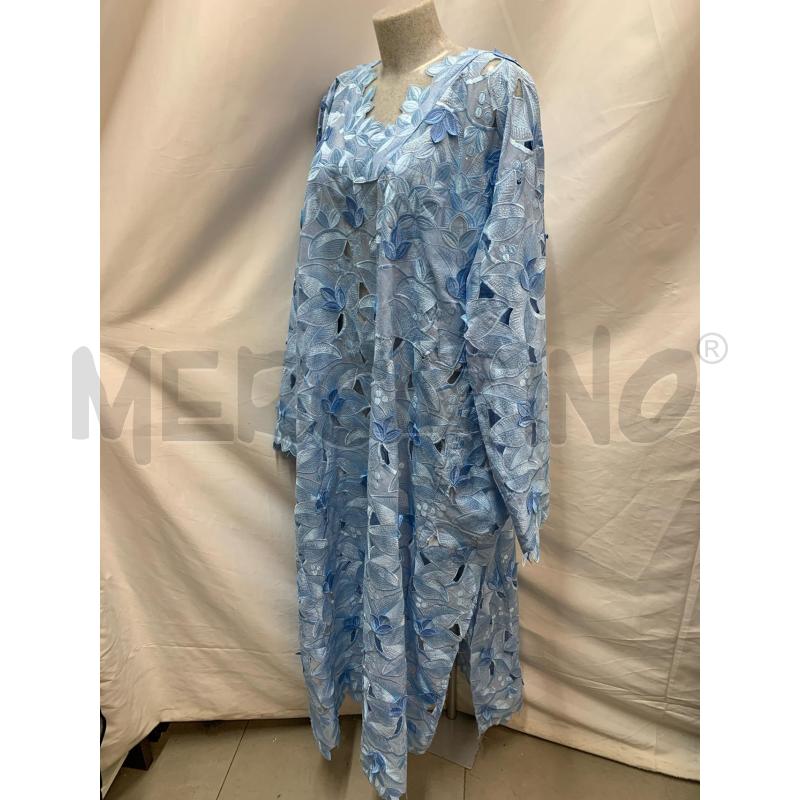 VESTITO AFRICA CELESTE FOGLIE  | Mercatino dell'Usato Roma re di roma 2