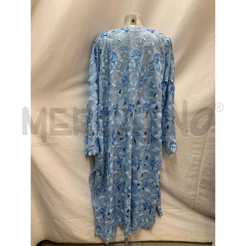 VESTITO AFRICA CELESTE FOGLIE  | Mercatino dell'Usato Roma re di roma 3