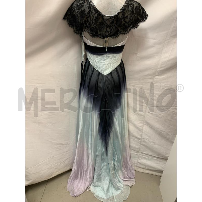 VESTITO ALEXIA CELESTE NERO PIZZO STRASS | Mercatino dell'Usato Roma re di roma 4