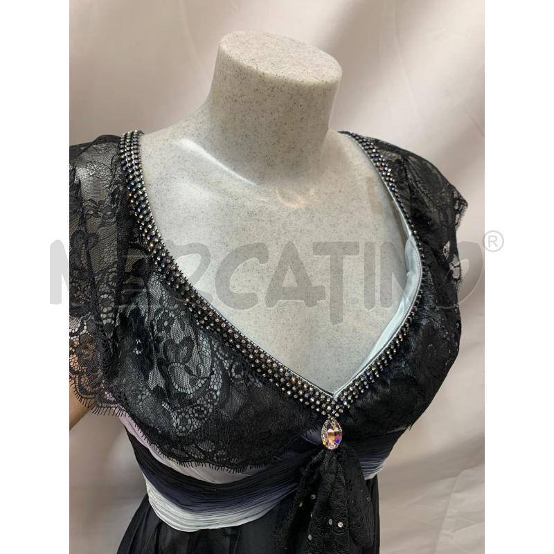 VESTITO ALEXIA CELESTE NERO PIZZO STRASS | Mercatino dell'Usato Roma re di roma 5