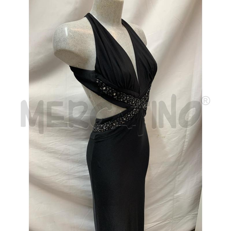 VESTITO ATELIER SORELLE FONTANA NERO STRASS INCROCIO  | Mercatino dell'Usato Roma re di roma 1